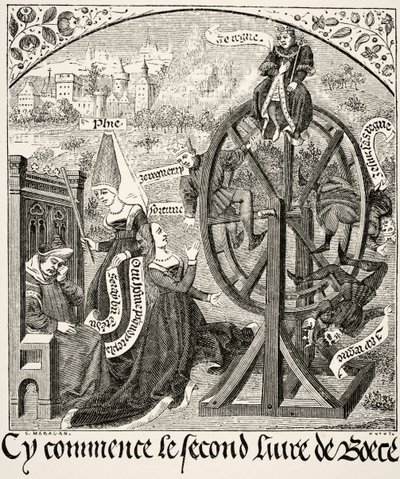 Paul Lacroix (1806-84) A szerencsekerék a középkori tudomány és irodalomból, 1878-ban Londonban alkotó: French School
