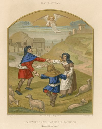 Az angyal megjelenése a pásztoroknak alkotó: French School