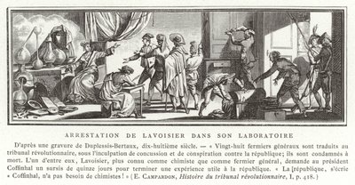 Antoine Lavoisier letartóztatása a laboratóriumában, 1794 alkotó: French School