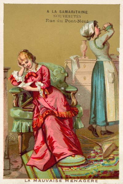A rossz házvezetőnő (chromolitho) alkotó: French School