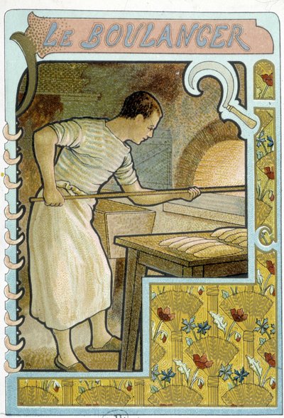 A pék a sütőjénél - Chromo. alkotó: French School