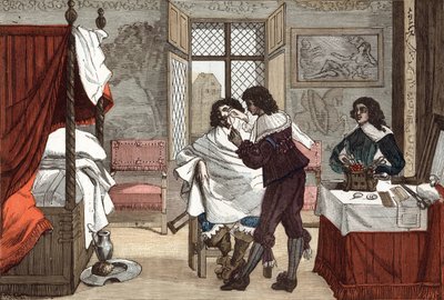 A borbély, Franciaország, Abraham Bosse (1604-1676) metszete, c. 1640, metszet a "Paris a travers les siecles" tomeV-ból alkotó: French School