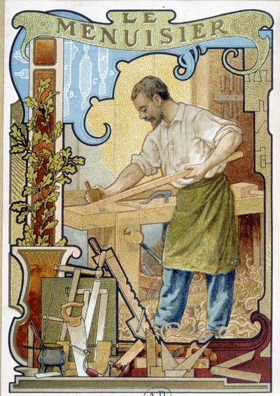 Az asztalos - Chromo. alkotó: French School