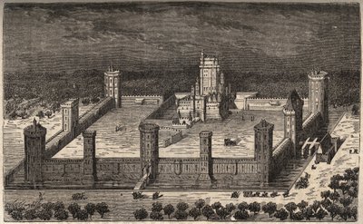 Vincennes kastélya a 17. században - - Victor Duruy (1811-1894) „Histoire de France” című metszete - 1882 alkotó: French School