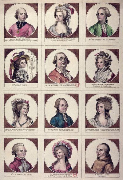 A Collier de la Reine 17856-os ügyében érintett főszereplők alkotó: French School