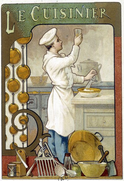 The cook - Chromolithography 1900 alkotó: French School