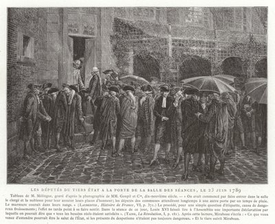 A Harmadik Birtok képviselői a Salle des Seances ajtajában, 1789. június 23. alkotó: French School