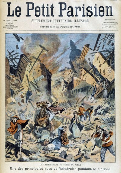 Földrengés Chilében: Valparaiso a katasztrófa idején – a „" A kis párizsi" című filmben, 1908.09.09. alkotó: French School