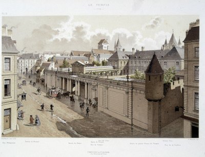 A Palais bejárata 1770-ben - „Párizsban a korokon át: a templom és a rue Royale”, 19. század vége alkotó: French School