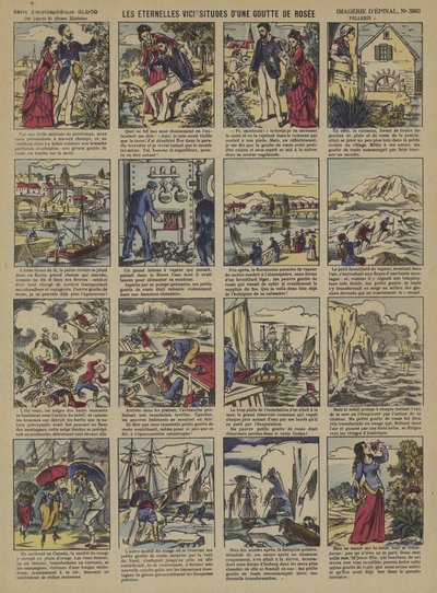 A harmatcsepp örök viszontagságai (színes litho) alkotó: French School
