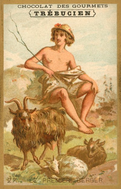 Az első pásztor (chromolitho) alkotó: French School