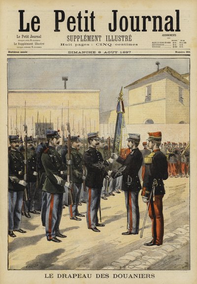 A vámtisztek zászlaja, Bordeaux, Franciaország, 1897 alkotó: French School