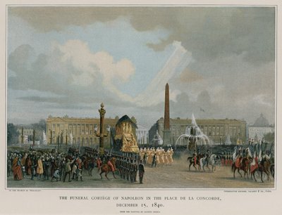 Napóleon temetkezési csapata a Place de la Concorde-ban alkotó: French School