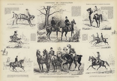 A lovaglás története (litho) alkotó: French School