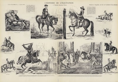 A lovaglás története (litho) alkotó: French School