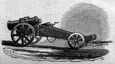 Az osztrák hadsereg tarackja, amelyet a buffalorai hídi csatában (Olaszország) használtak a Risorgimento idején 1859-ben. Metszet a „” Le Monde Illustré”” 114. sz. 1859. június 18-án. alkotó: French School
