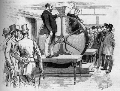 Panama kötvényeinek bevezetése az igazgatók jelenlétében 1888-ban. alkotó: French School