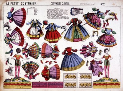 A kis jelmezkészítő - farsangi jelmezek: decoupage. 19. század. alkotó: French School