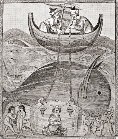 A tengeri világ a középkor felfogása szerint, Paul Lacroix pub: Tudomány és irodalom a középkorban c. London 1878 alkotó: French School