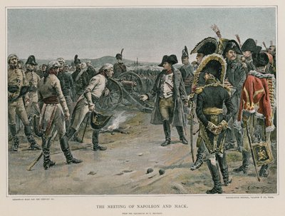 Das Treffen von Napoleon und Mack von French School
