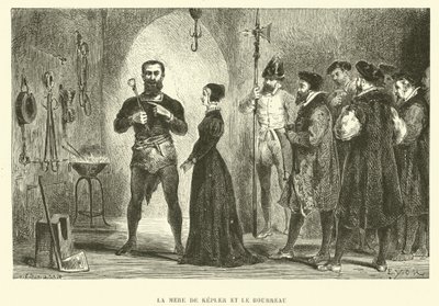Johannes Kepler és a hóhér anyja alkotó: French School