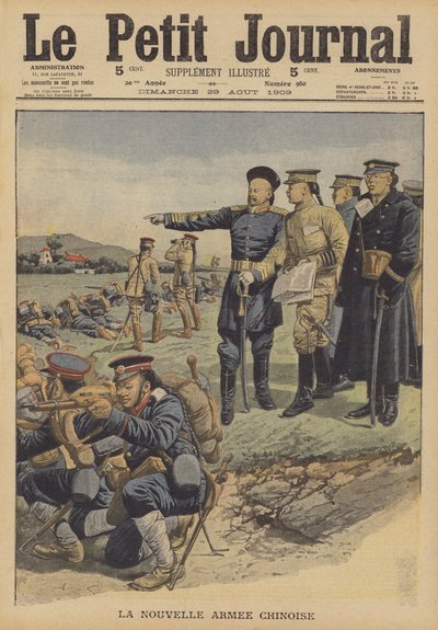 Az új kínai hadsereg (színes litho) alkotó: French School