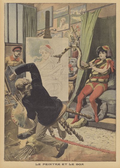 A festő és a boa constrictor (színes litó) alkotó: French School