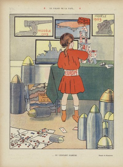 A béke palotája. Illusztráció a Le Rire-hez (színes litó) alkotó: French School