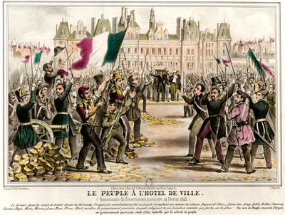 Az ideiglenes kormány 1848.02.24-i kinevezésekor a nép birtokában volt a városháza. E kormány tagjai közül Pierre Marie de Saint-Georges (Saint Georges), Adolphe Cremieux, Francois Arago, Armand Marrast, Louis Antoine Garnier-Pages (Gar alkotó: French School