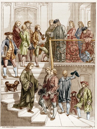 A 18. század filozófusai Voltaire lépcsőházában (Francois Marie Arouet dit alkotó: French School