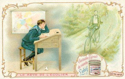Az iskolásfiú álma (chromolitho) alkotó: French School