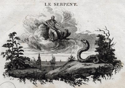 A kígyó. Esope meséje. (Görög író Esopo vagy Ecopus, Kr. e. 6. század) Írta Guillaume Montfort és Gravees Beauble 1801-ben. alkotó: French School