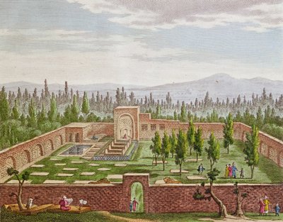 A nagy perzsa költő, Hafiz Shirazi (kb. 1325-kb. 1388) sírja Shirazban alkotó: French School