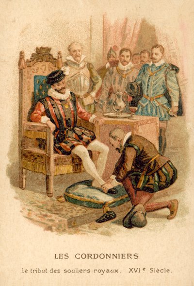 A királyi cipők tiszteletadása alkotó: French School