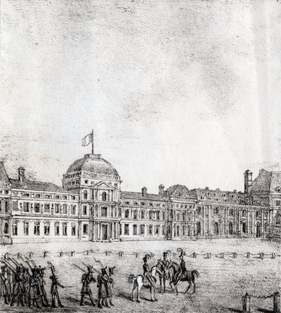 A tuileriák - "Alphabet Picturesque des Monumens de Paris" 1840 körül (metszet) alkotó: French School
