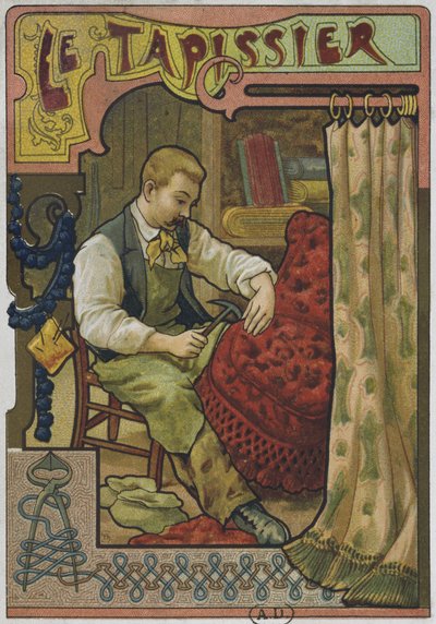 A kárpitos, 1900 körül alkotó: French School