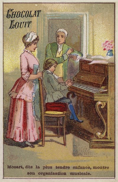 A nagyon fiatal Mozart, aki megmutatja zenei tehetségét alkotó: French School