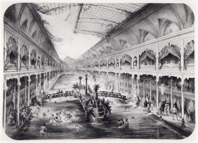 A Champs-Elysees vízi tornacsarnoka Párizsban, 1847 alkotó: French School