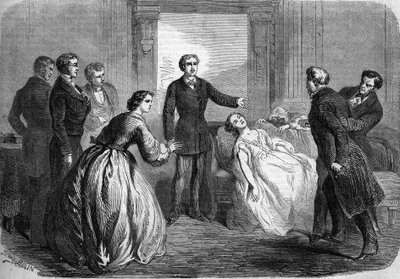Honore de Balzac (1799-1850) „" La Maratre" (5. felvonás, utolsó jelenet) színházi ábrázolása. Párizs, Theatre du Vaudeville alkotó: French School