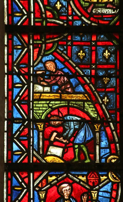 Theophilus templomot épít alkotó: French School