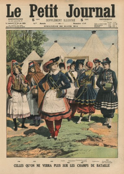 Akik már nincsenek a csatamezőkön, a „Le Petit Journal” címlapjának illusztrációja, mellékillusztráció, 1914. március 22. (színes litó) alkotó: French School