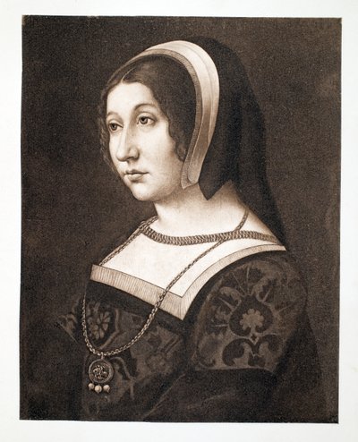 Úgy gondolják, hogy Margaret Tudor, VII. Henrik lánya, Skócia királynője, 1520. század körül, kocsma. 1902 alkotó: French School