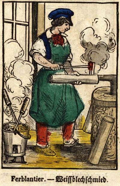 Tinnantier; Szakmák sorozata, a XIX. századi Epinal képe. alkotó: French School