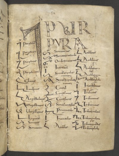 Tironiai kézirat, MS 37518 f.27r, Párizs, Saint-Germain-des-Prés alkotó: French School