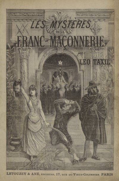 Címoldal-illusztráció: A szabadkőművesség rejtélyei feltárva (metszet) alkotó: French School