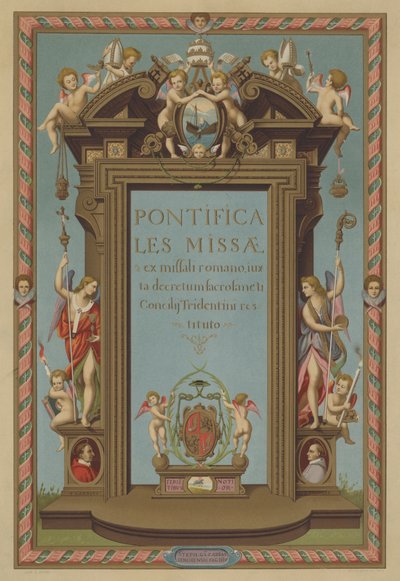 A pápai misekönyv címlapja (kromolito) alkotó: French School