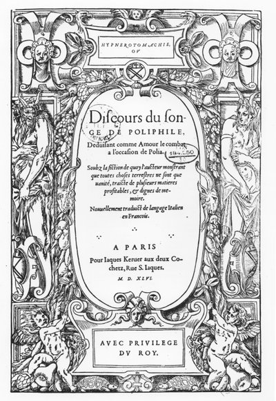 A „Beszéd a polifil álmáról” címlapja alkotó: French School