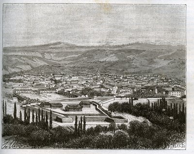 Tlemcen en agery a 19. században - V.A. Malt-Brown metszet a „La France illustrée: földrajz, történelem, statisztikai igazgatás” c. 1884 alkotó: French School