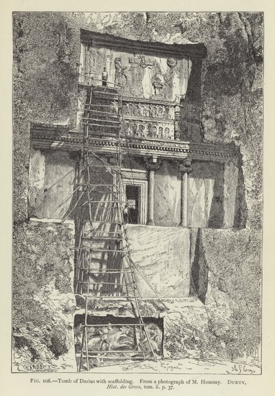 Darius sírja állványzattal alkotó: French School