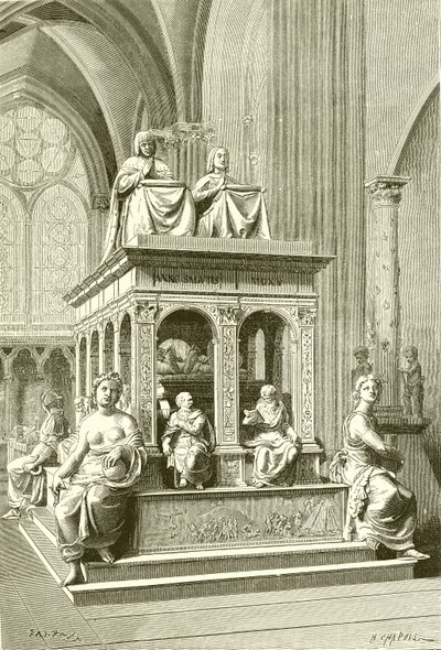 XII. Lajos és Bretagne-i Anna sírja Saint Denisben alkotó: French School